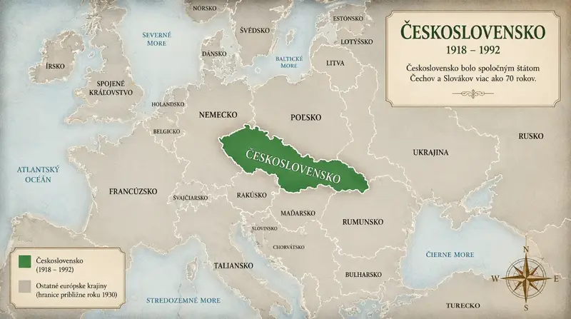 Mapa historického Československa