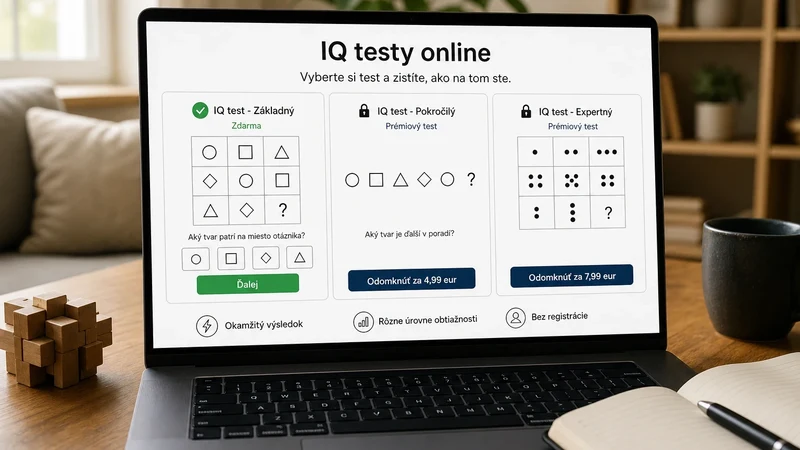 Notebook s ponukou online IQ testov, prvý je zdarma a ďalšie dva sa odomykajú za 4,99 a 7,99 eur