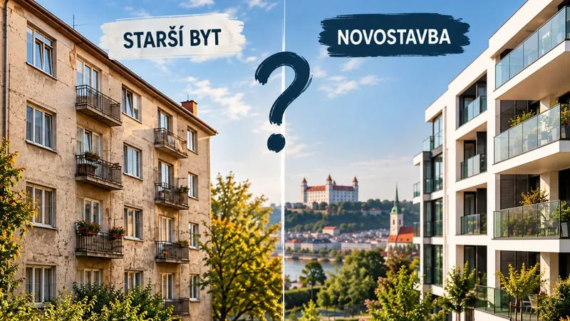 Starší byt a novostavba v Bratislave rozdelené otáznikom