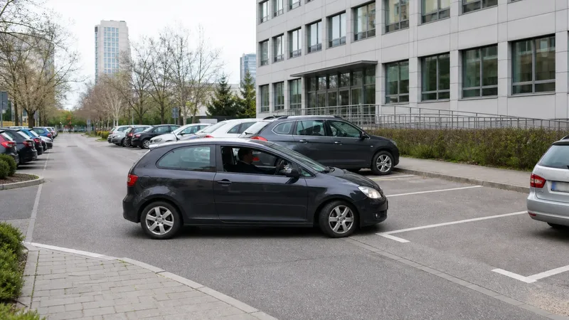 Vodič hľadá parkovanie pri administratívnom centre v Bratislave
