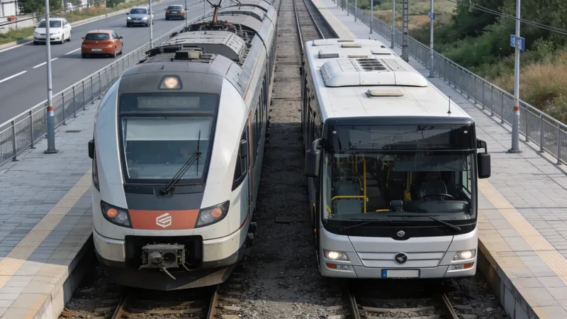 Doprava na Slovensku - vlak ZSSK a autobus RegioJet