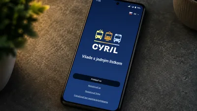 Aplikácia Cyril na Androide s cestovným lístkom a QR kódom