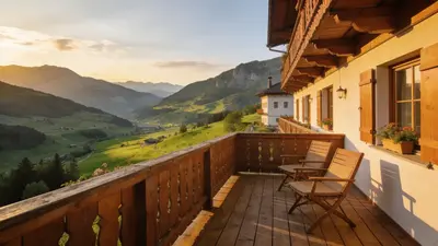 Horský hotel s výhľadom na doliny