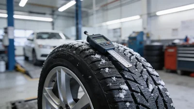 Zimná pneumatika v autoservise a meranie hĺbky dezénu hĺbkomerom