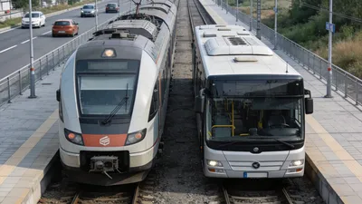 Doprava na Slovensku - vlak ZSSK a autobus RegioJet